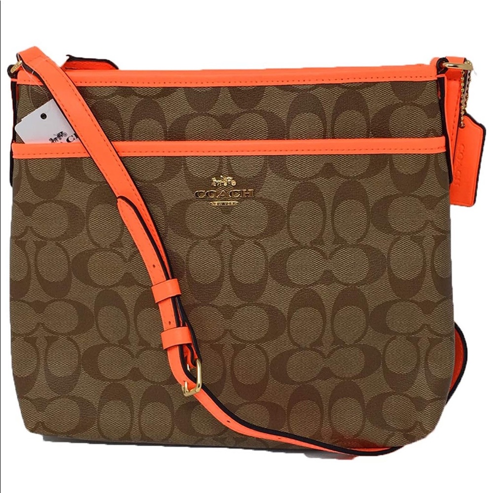 Coach Signature Crossbody File Bag